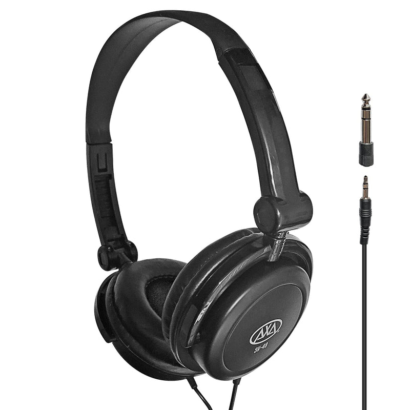 AxcessAbles On-Ear Closed-Back Studio Headphones | DJ Headphones with 6ft Cable and 1/4-inch Jack Adapter | 38mm Neodymium Driver Swiveling Cups| Guitar Practice Headphones | Recording Headphones 1 Recording Headphones