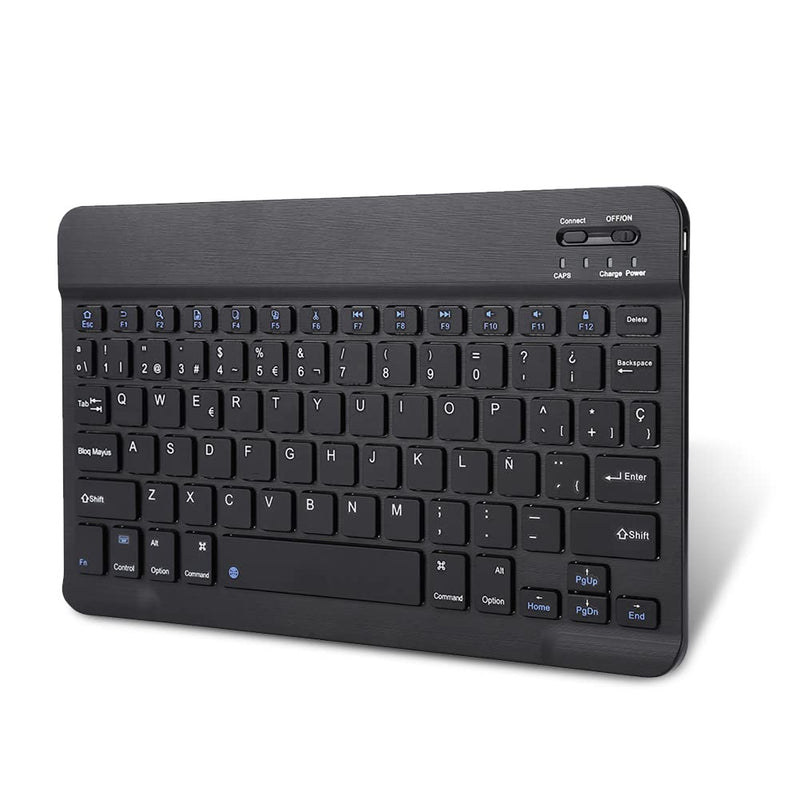 78Key Spanish Wireless Keyboard,Multifunctional Ultra Slim Spanish Wireless Bluetooth Keyboard,Mini Portable Wireless Bluetooth 3.0 Spanish Keyboard Touchpad,for iOS/Microsoft/Android