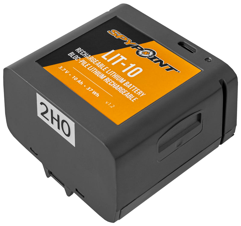 SPYPOINT LIT-10 3.7V Rechargeable Lithium Battery LINK-MICRO | CELL-LINK 10 200mAh for Cellular Trail Cameras with Charging Power Cable Included | Cell Cameras for hunting Lithium Battery