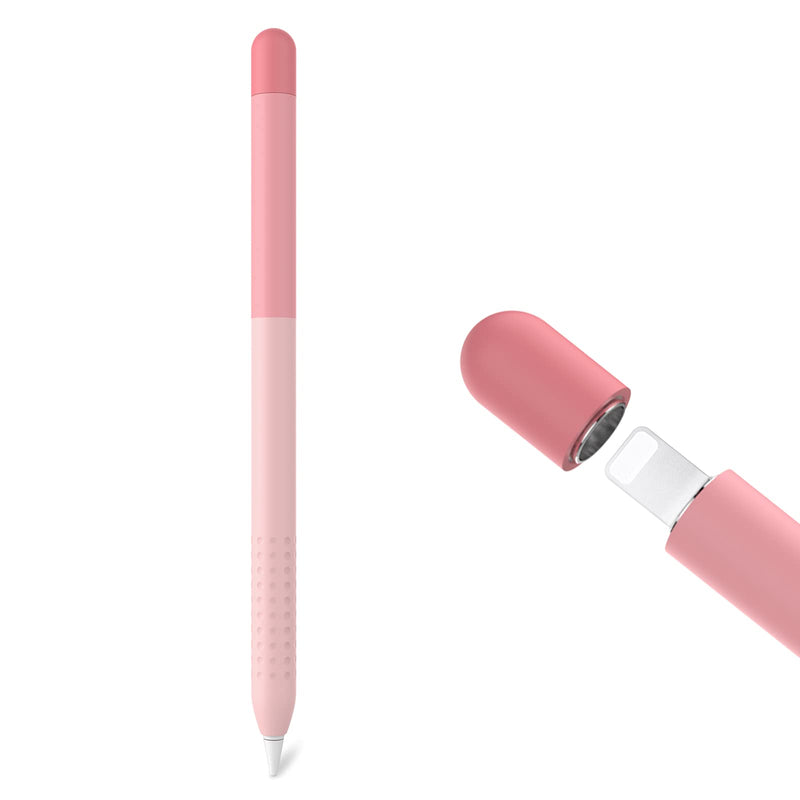 Delidigi Pencil Case Compatible with Apple Pencil 1st Generation Case, Gradient Color Silicone Protective Case Sleeve Cover Accessories for Apple Pencil 1st Gen Gradient Pink