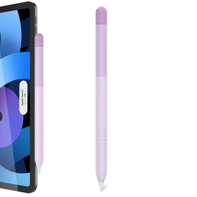 Delidigi Pencil Case Compatible with Apple Pencil 2nd Generation Case, Gradient Color Case Sleeve Silicone Cover Accessories for Apple Pencil 2nd Gen Lavender