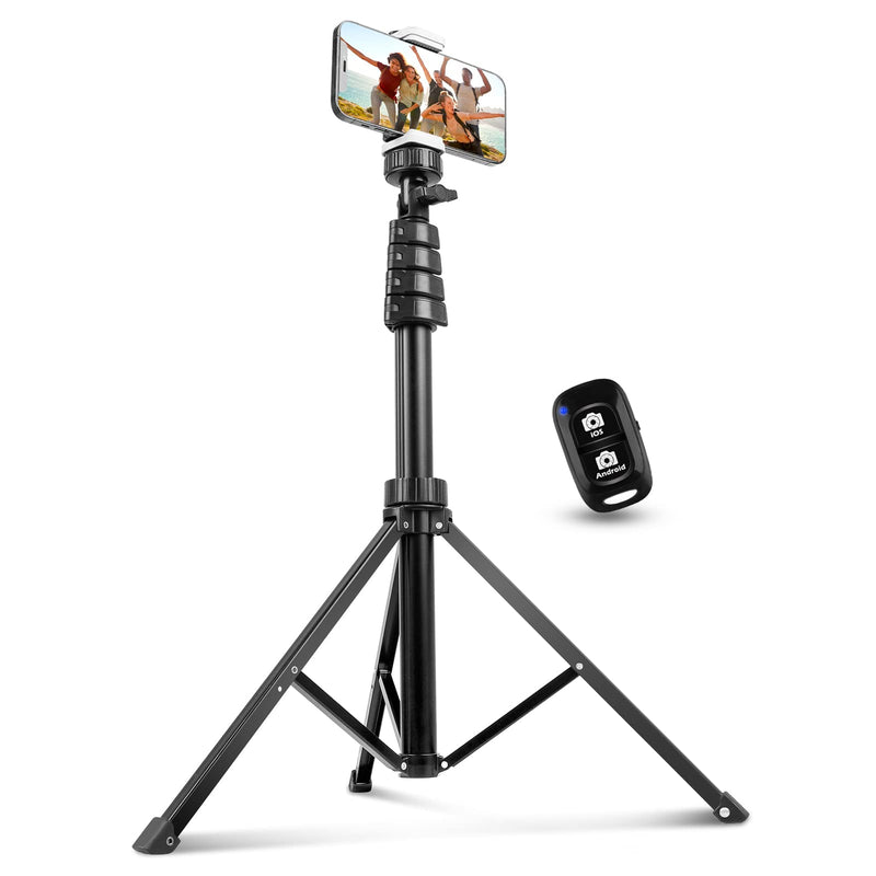 Sensyne 62" Phone Tripod Accessory Kits, Camera & Cell Phone Tripod Stand with Wireless Remote and Universal Tripod Head Mount, Perfect for Selfies/Video Recording/Vlogging/Live Streaming 62 inches