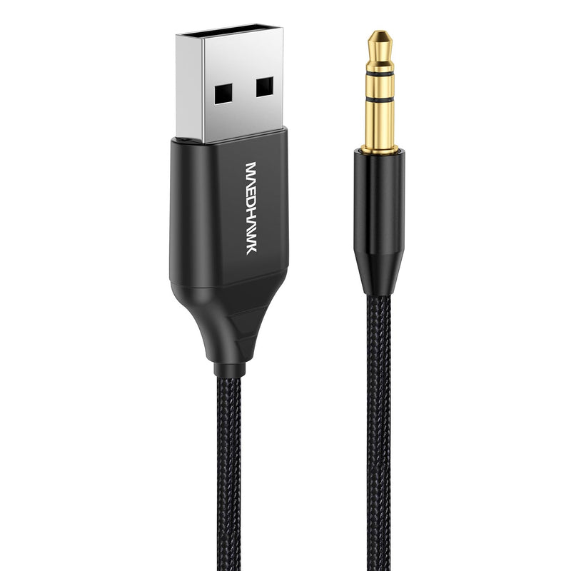 [AUSTRALIA] - MaedHawk Aux to Bluetooth Receiver for Car, Bluetooth Aux Adapter with USB to 3.5mm Audio Jack kit BT5.3 for Car Stereo Home Speakers Music Streaming Hands-Free Calling, A2DP 