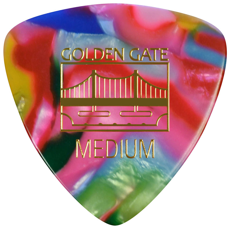 Golden Gate Guitar Picks (MP-407), Clown Confetti, Large triangle - Medium