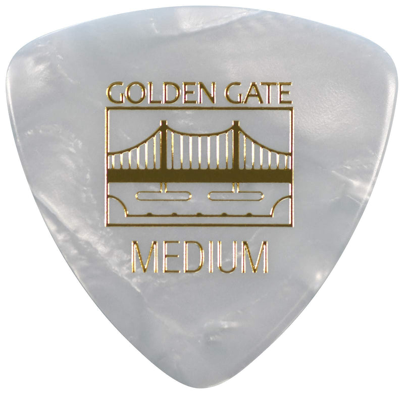 [AUSTRALIA] - Golden Gate MP-405 Deluxe Flat Pick - Large Triangle - Pearloid - Medium 
