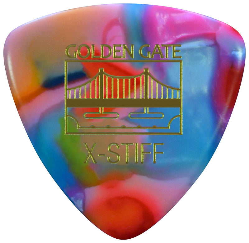[AUSTRALIA] - Golden Gate MP-107 Deluxe Flat Pick - Large Triangle - Colorful Clown Confetti - X-Stiff 