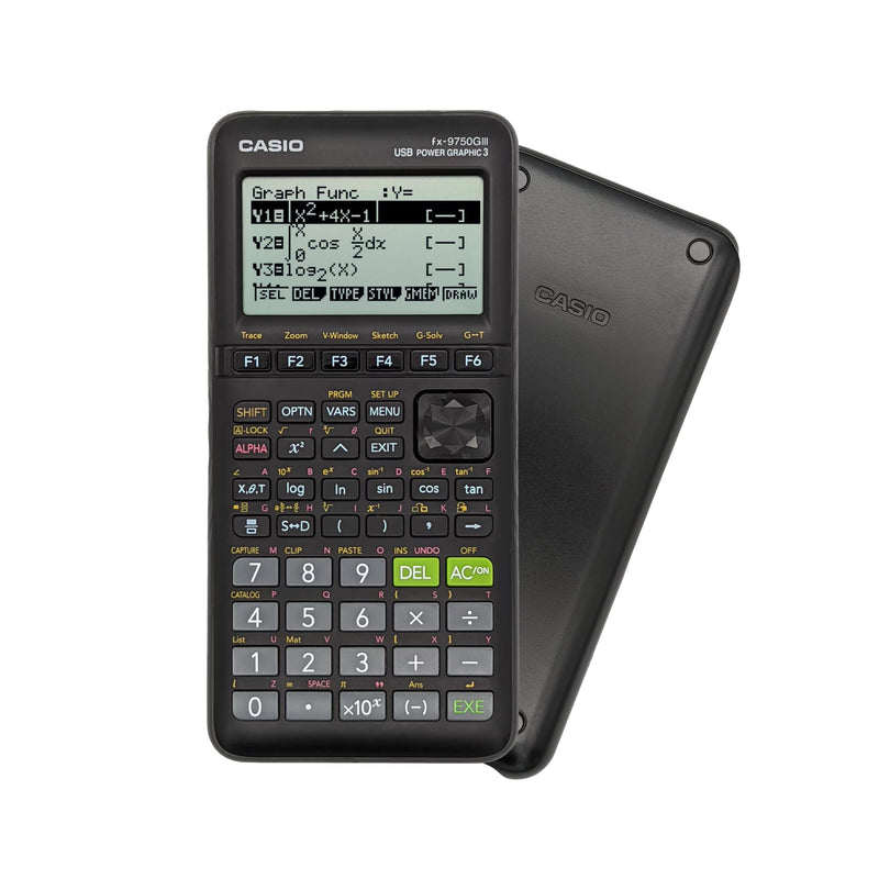 Casio fx-9750GIII Graphing Calculator, Python Programming, Black | Natural textbook display with Python programming; ideal for exams, STEM & advanced math