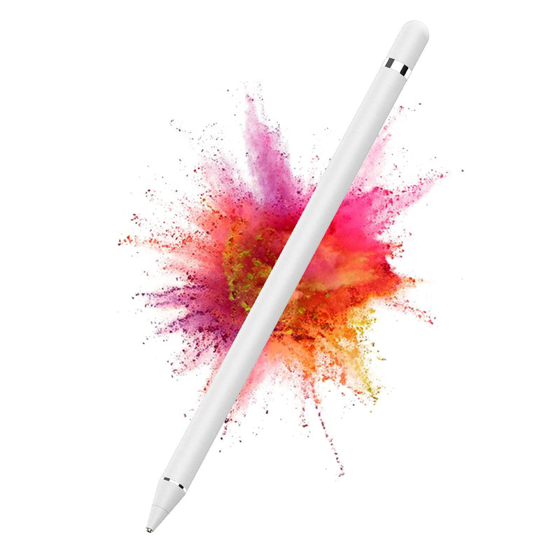 DOGAIN Active Stylus Pen for Android,iOS, iPad/iPad 2/New iPad 3/iPad4/iPad Pro/iPad Mini/iPad Mini 2/3 /4 and Most Tablet,1.5mm Fine Point Rechargeable Digital Stylus Pen（White）