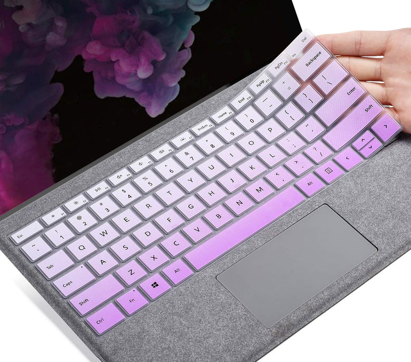 CaseBuy Keyboard Cover for New Microsoft Surface Pro 7 12.3 inch 2020+ / Surface Pro 6 2018 / Surface Pro 5 2017 / Surface Pro 4, Surface Pro Accessories, Ombre Purple