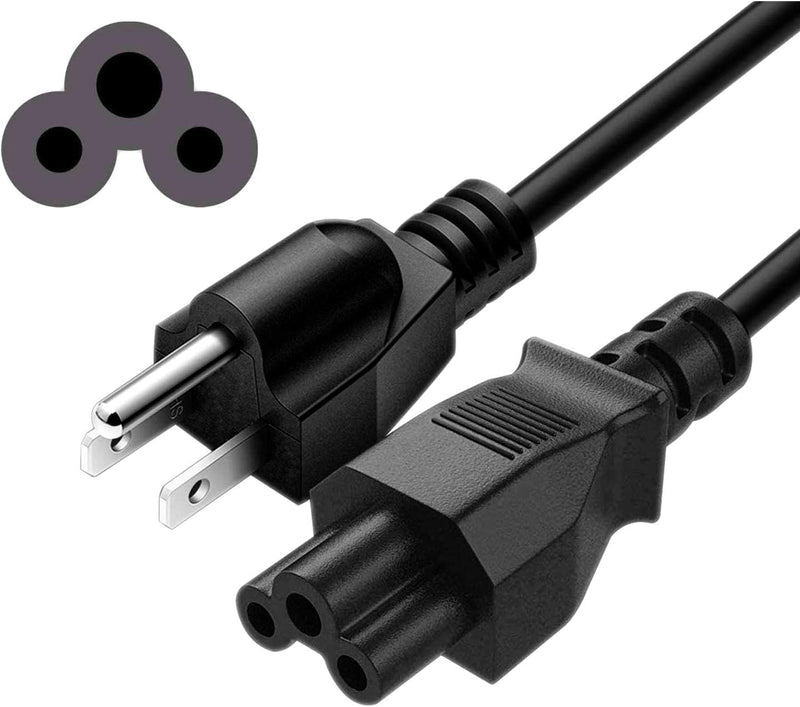 3 Prong Power Cord Replacement Power Cable for Laptops/Notebook, TVs, Monitors, LG LED LCD Smart 1080p HDTV,Samsung, Toshiba, Acer, Asus, Scanners, Printer AC Cable 6Ft 3 prong