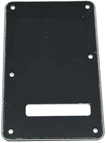 Dopro Strat Guitar Back Plate ST Trem Tremolo Cover fits USA/Mexican Standard FD Stratocaster Black 3 Ply