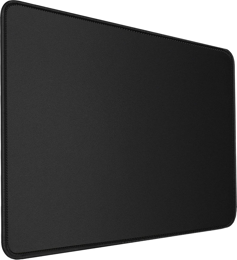 Mouse Pad, Large Gaming Mouse Pad with Double Stitched Edges, 14.9 x 11.7 inches Premium-Textured & Waterproof Mousepad, Nonslip Natural Rubber Base Mouse pad for Laptop,Computer, Office, Home, Black