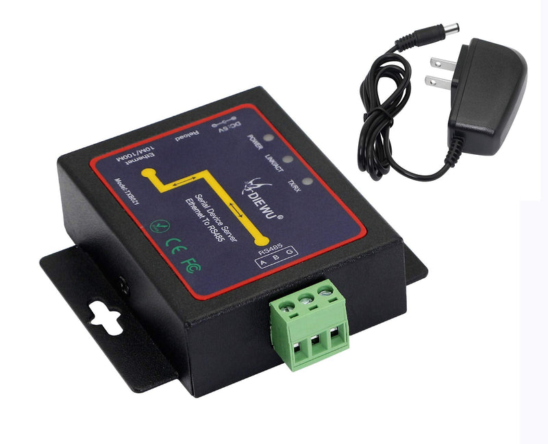 CERRXIAN RS485 to Ethernet RJ45 TCP / IP Serial Device Server Converter Transparent Transmission Serial Data Communication Device Support Web Management System