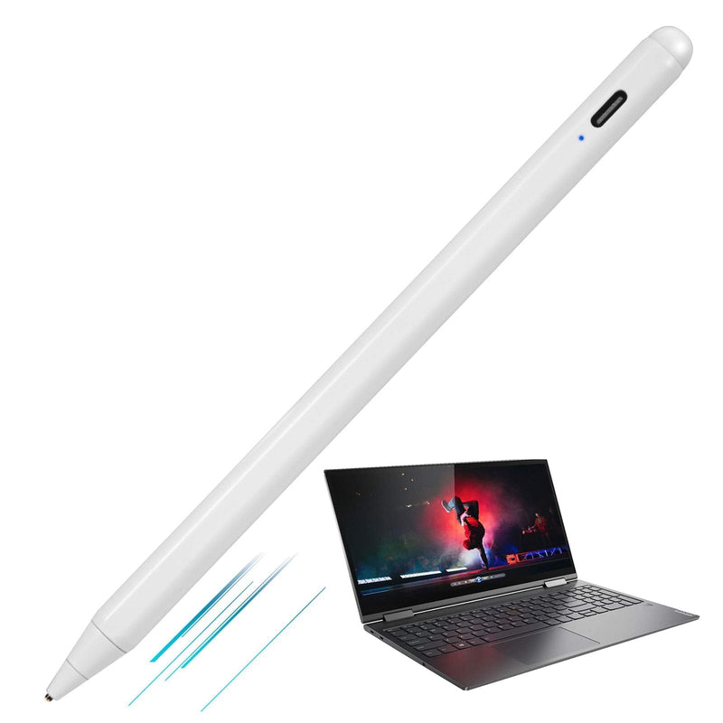 Active Stylus Pens for Lenovo Yoga C740-15.6" FHD Touch Pencil, EDIVIA Electronic Digital Pencil with 1.5mm Ultra Fine Tip Stylus Pens for Lenovo Yoga C740,Good at Drawing and Writing,White