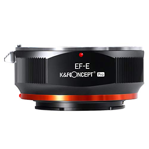 K&F CONCEPT EF EF-S Lens to NEX Adapter Plus, Manual Focus Lens Adapter with Matting Varnish Design Compatible with Sony Alpha E Mount Mirrorless Cameras