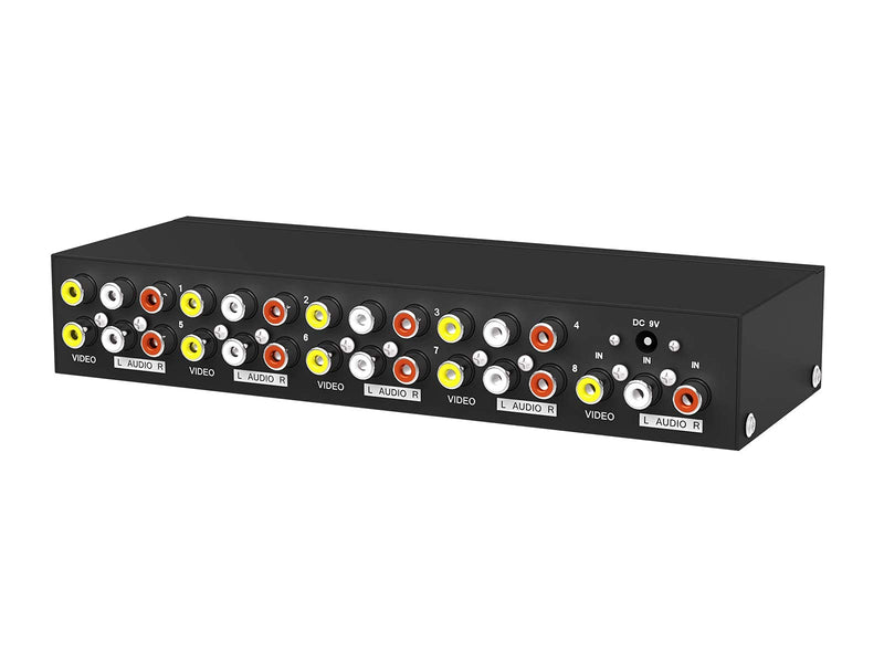 MT-VIKI 8 Way 3 RCA Splitter Composite Video Audio Distribution (1 in 8 Out) 1 in 8 out