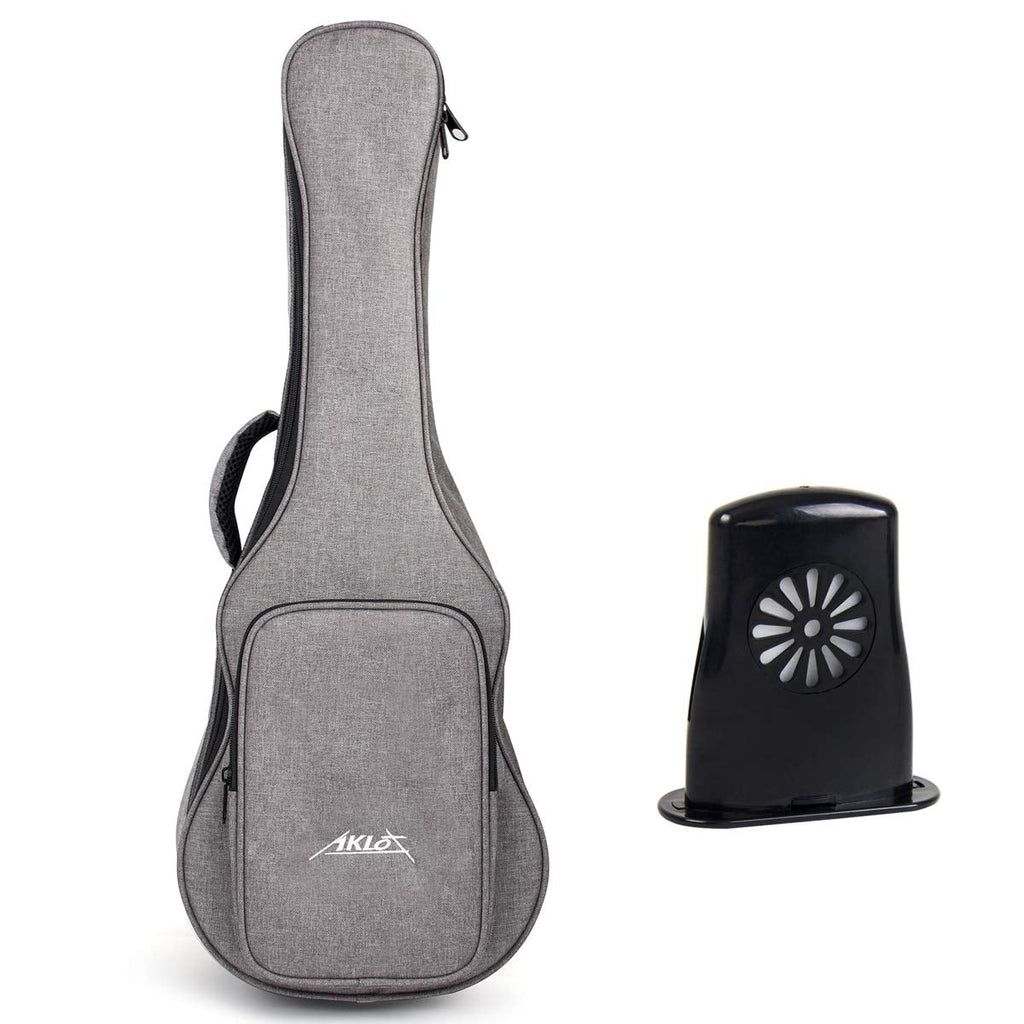 AKLOT 32 inch Gig Bag Carry Handle Case for 30＂ Baritone Ukulele 32" Bass Ukulele Guitalele 12MM Thick Padding with Humidifier 30"/32" Bag