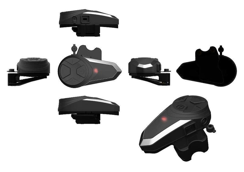 Motorcycle Bluetooth Intercom Communication System BT-S3 Interphone Moto Helmet Bluetooth Headset Wireless Intercom Headset (FM Radio/Waterproof/Handsfree/Range-1000M) (1pack for Full-face helmet) 1pack for Full-face helmet