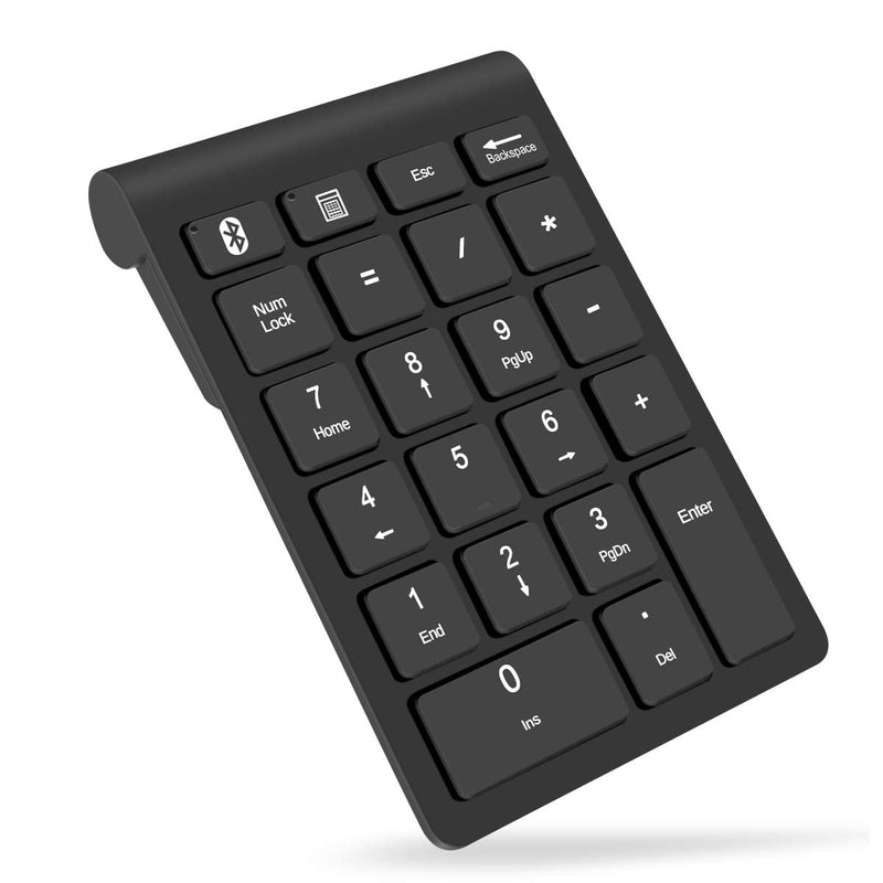 Bluetooth Wireless Number Pads, Numeric Keypad 22 Keys Portable Financial Accounting 10 Keys Number Keyboard Extensions for Laptop, PC, Desktop, Surface Pro, Notebook