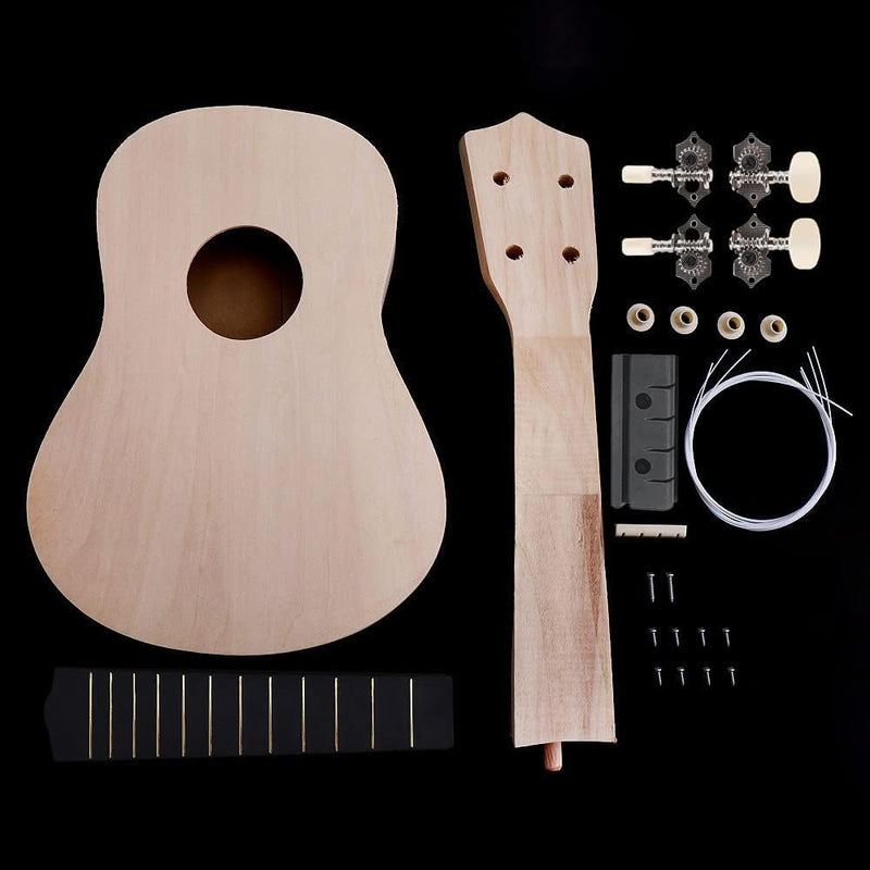 [AUSTRALIA] - DIY Ukulele Kit Soprano (21inch) Build Your Own Guitar Kit with our Ukuleles Guitar Build Kit. DIY Ukelele Kit has 33 Pieces for all DIY Guitar needs. Guitar diy kit great to Build Your Own Ukulele 