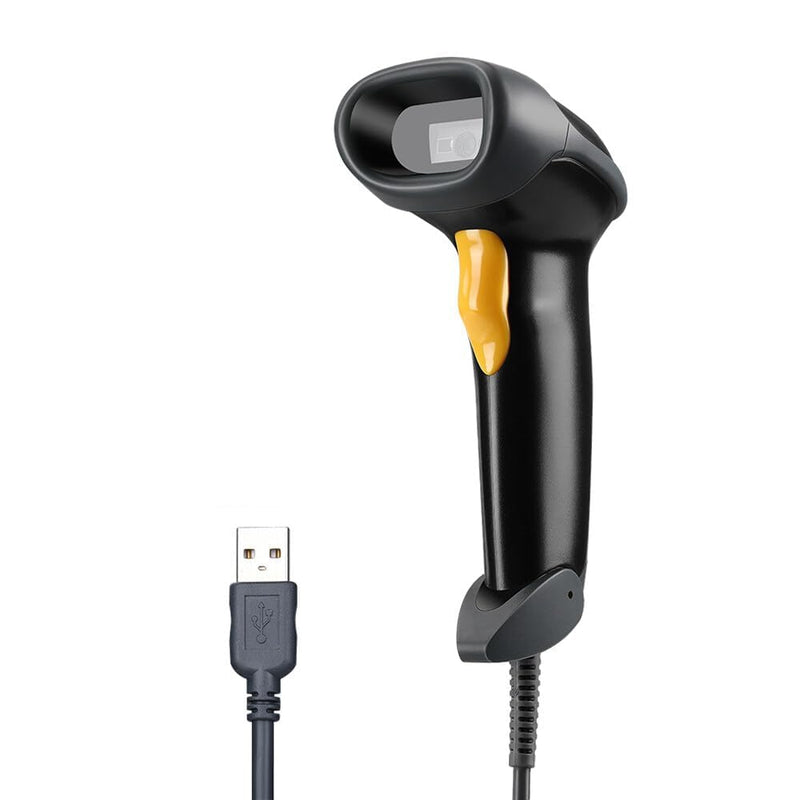 [AUSTRALIA] - Eyoyo EYH2 Handheld USB 2D Barcode Scanner, Wired Automatic QR Code Scanner PDF417 Data Matrix Bar Code Reader with Long USB Cable for POS Mobile Payment, Convenience Store, Supermarket, Warehouse Black 