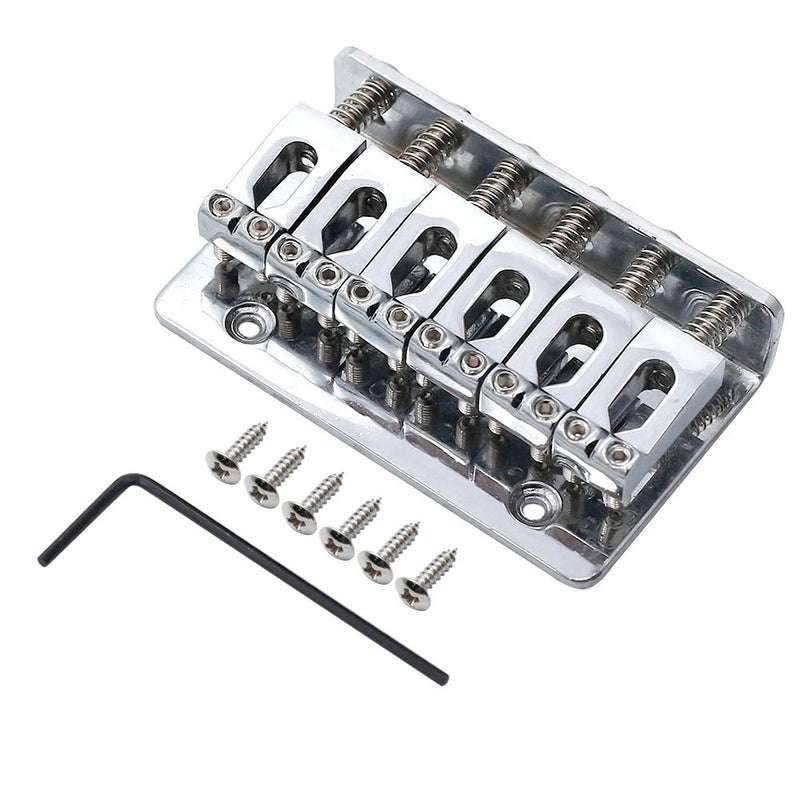 65mm Hardtail Bridge Top Load Guitar Saddle Tailpiece for 6 String Tele Strat Style Electric Guitar