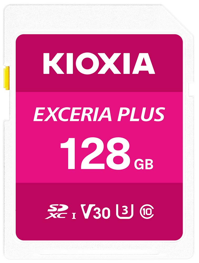 Kioxia 128GB Exceria Plus SD Memory Card SDXC UHS-I U3 Class 10 V30 4K Video Recording LNPL1M128GG4