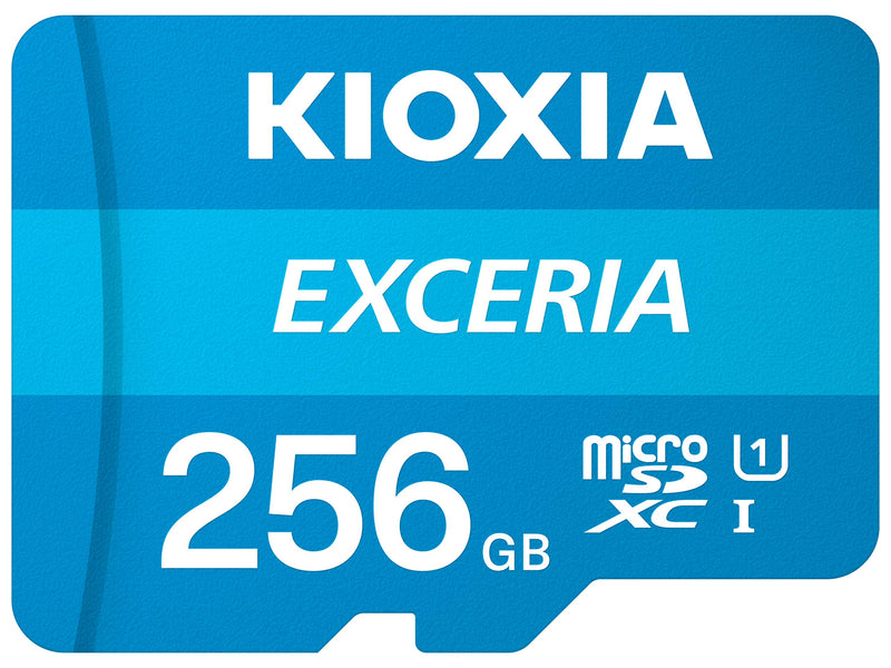 Kioxia 256GB microSD Exceria Flash Memory Card w/Adapter U1 R100 C10 Full HD High Read Speed 100MB/s LMEX1L256GG2