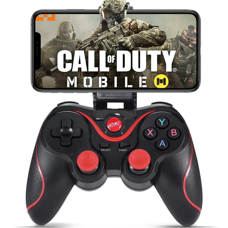 Android Gamepad Controller, Megadream Wireless Key Mapping Gamepad Joystick Perfect for Call of Duty & Apex Legends & More, Compatible for Samsung Galaxy HTC LG Other Phone, Not for iOS Black+Red