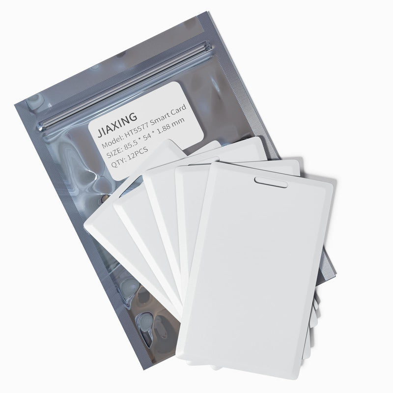 12 PCS T5577 Thick Smart Cards, Contactless 125khz RFID Rewritable Proximity Clamshell Weigand Prox Card, Compatible with 1386 1326 H10301 Format Readers and Keyless Entry Access Control Systems 12 PCS