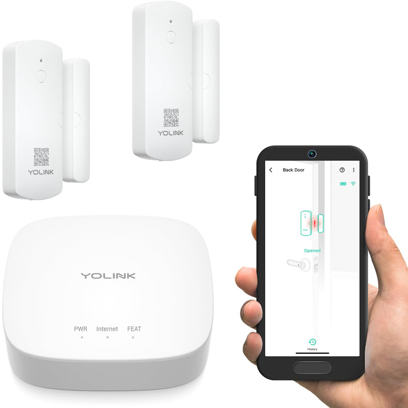 [AUSTRALIA] - YoLinK LoRa Smart Door Sensor Starter Kit: 1/4 Mile Open-Air Range, Door Left-Open Reminders, Text/SMS, Email, App alerts, 5 Years Battery Life, Alexa, IFTTT, Home Assistant 