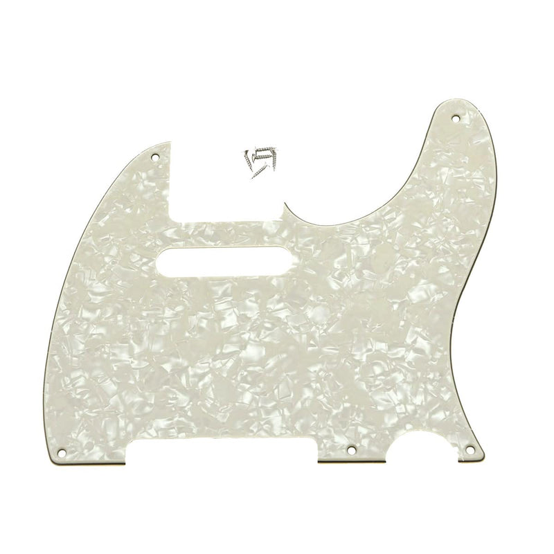 Dopro 5 Hole Vintage Tele Guitar Pickguard Scratch Plate fits USA/Mexican Fender Telecaster Aged Pearl