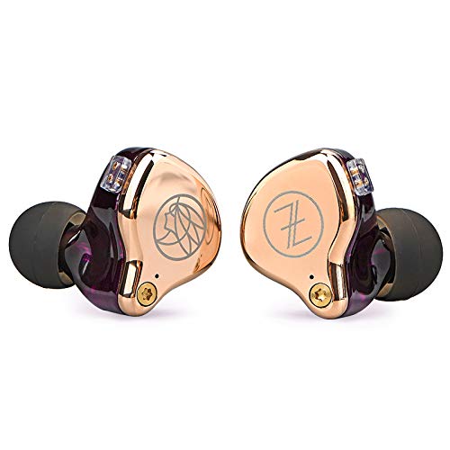 in Ear Headphone, TFZ T2 Stereo Gaming Earphone, in-Ear Monitors, 3.5mm Bass Music HiFi Earbuds IEM, Compatible for iPhone and Android and PC (Golden Purple)
