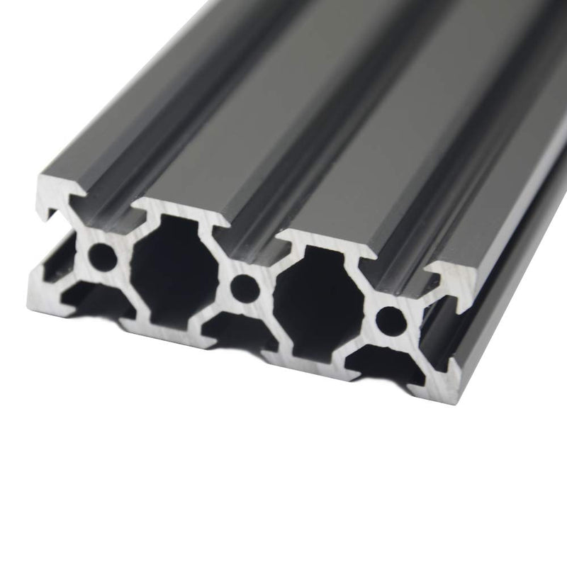Iverntech 1PC 300mm 2060 V Type European Standard Anodized Black Aluminum Profile Extrusion Linear Rail for 3D Printer and CNC DIY Laser Engraving Machine 2060V