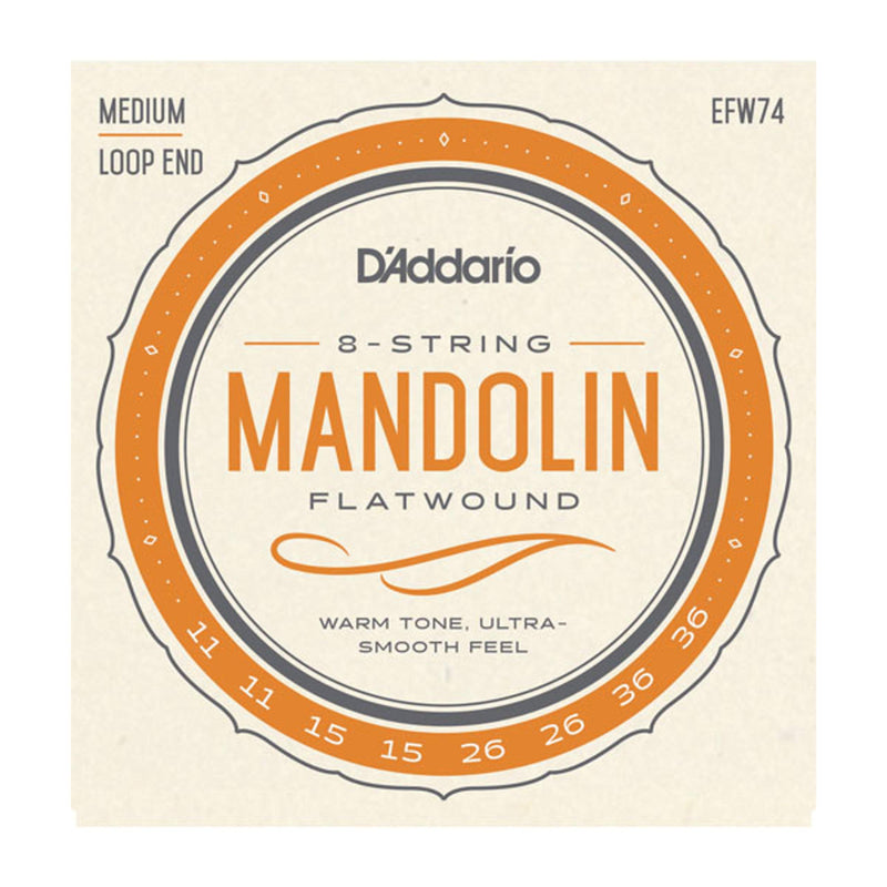 D'Addario EFW74 Phosphor Bronze Medium Mandolin Strings (11-36)