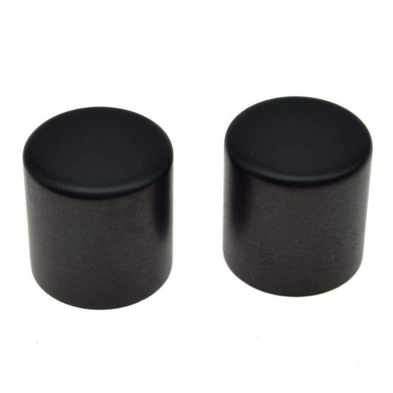 Dopro 2-Pack Wood Knobs Tele Style Flat Top Dome Knobs Guitar Bass Wood Knob Barrel Knobs Ebony Wood