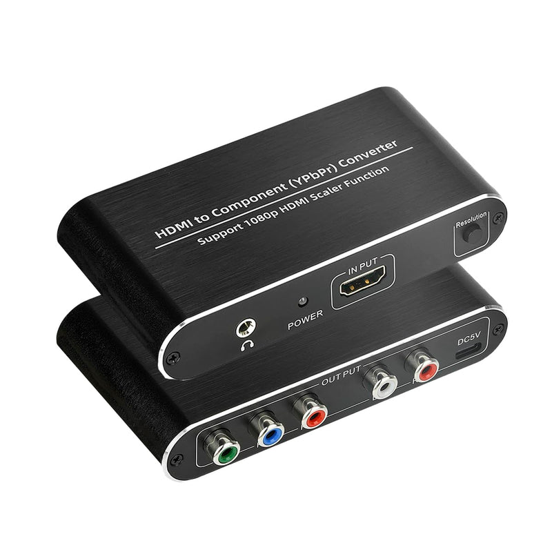 [AUSTRALIA] - HDMI to Component Converter with Scaler Function, HDMI to YPbPr 5RCA RGB Scaler Adapter V1.4 with R/L Audio Output Support for MacBook TV Blu-Ray DVD PS4 DVD, PSP, Xbox 360,Amazon Fire TV 
