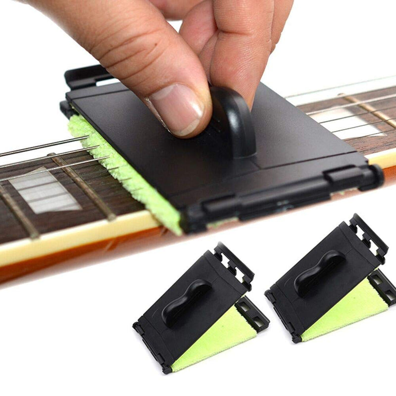 SAPHUE Guitar String Cleaner Clean Fretboard Cloth Tool Scrubber for Cleaning Maintenance Care Kit for Violin/Bass/Ukulele/Electric Guitars and Other Musical Instrument 2 Pack