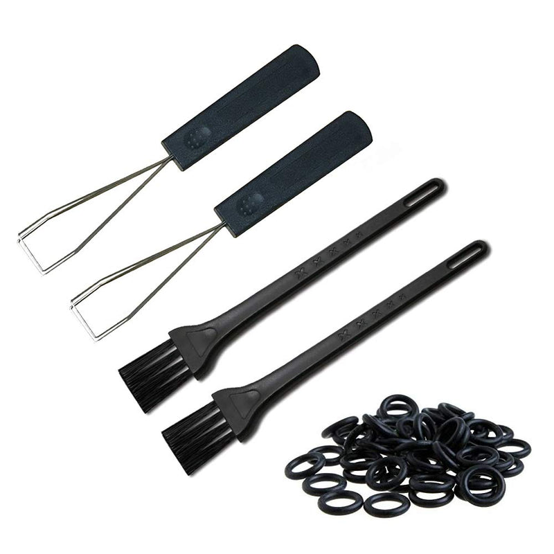 Akwox Keycap Puller Cleaning Tool + Rubber O-Ring Sound Dampeners, 2 PCS Keycap Puller, 2 Cleaning Brush & 140 PCS Rubber O-Ring for Mechnial Keyboard Cherry MX Key Switch