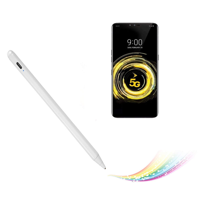 Stylus Pen for LG V60 ThinQ Dual Screen,Active Capacitive Digital Pencil Compatible with LG V60 ThinQ Stylus Pen,Good for Note-Taking and Drawing Pens with Touch Control and Type C Recharge,White