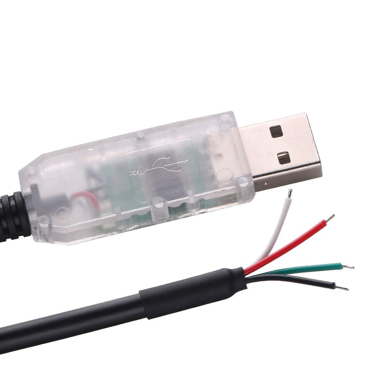 6FT USB to RS232 Serial Adapter Cable 4 Pin Wire End FTDI Chip (4 Pin)