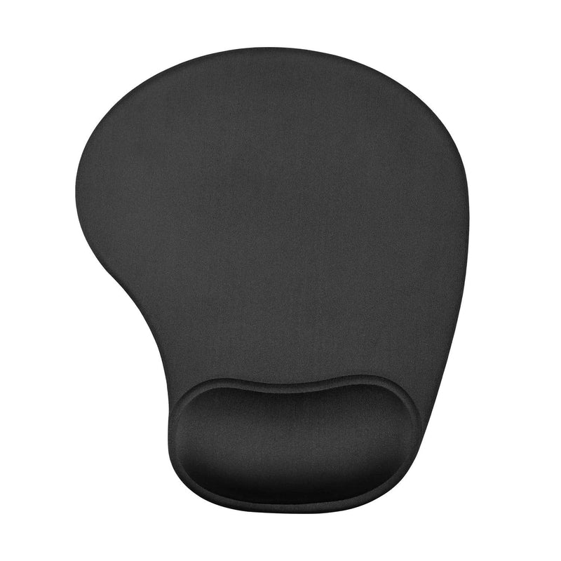 JSD Gel Mouse Pad with Wrist Support Wrist Rests 10.00×9.25×1.3 inches (Black, 1 Pack) Black 1 Pack