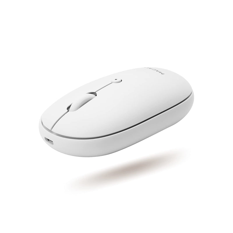 Macally Wireless Bluetooth Mouse for Laptop and Desktop PC - Simple Rechargeable Wireless Bluetooth Mouse for MacBook Pro Air, Mac iPad, Android - Compatible Apple Mouse Wireless Silent Quiet