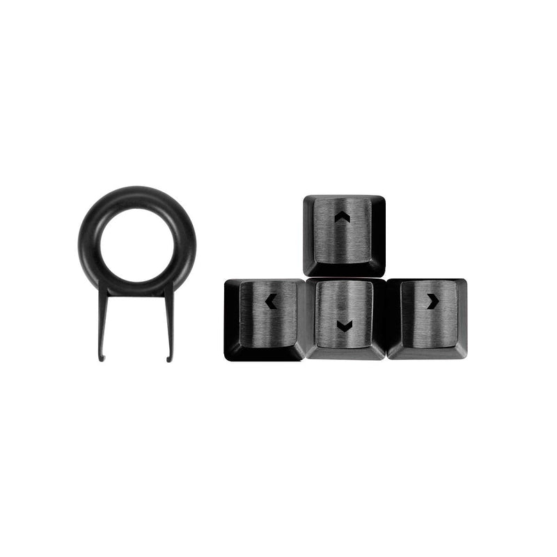 Fitlink Stainless Steel Metal Keycaps with Key Puller for Mechanical Keyboard Cherry Mx Switch(Direction Keys,Black) Black