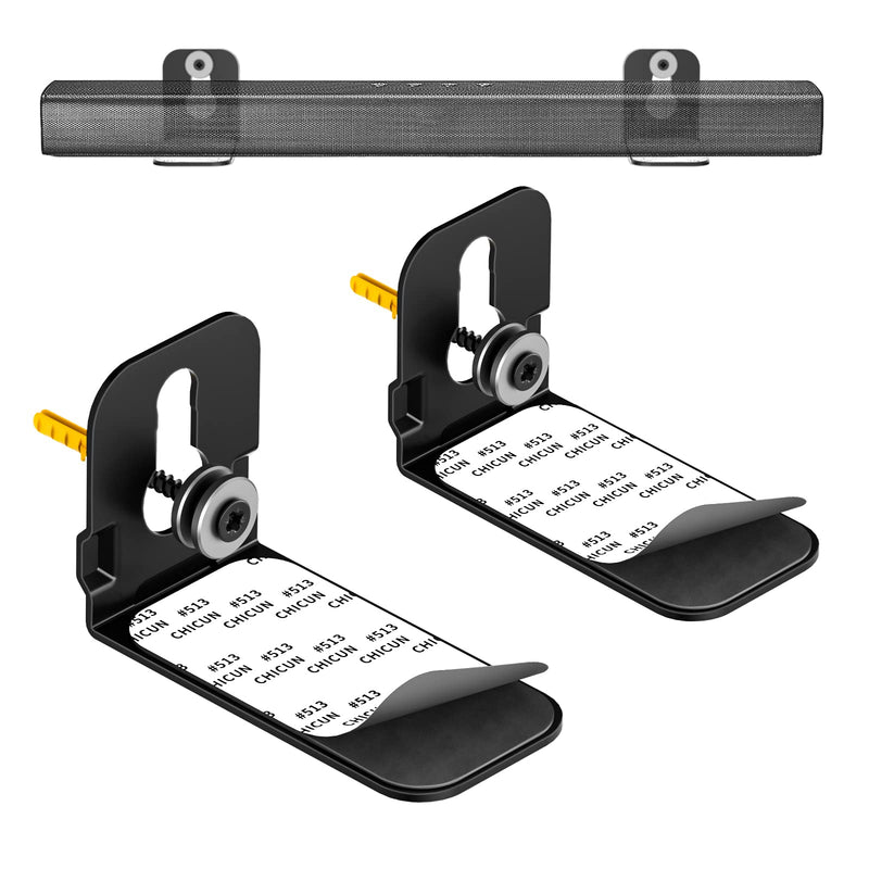 Sound Bar Mounts Universal Soundbar Wall Mount Bracket Kit for Most of Soundbars Wall Mount Shelf Mounting Brackets, Black