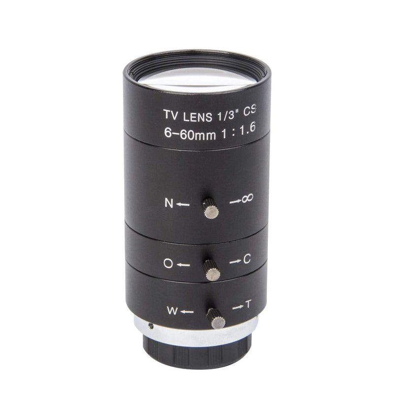6-60mm 1/3" CS Lens CCTV Lens IR F1.6 Manual Zoom Manual Iris for CCTV CCD Camera 6-60mm