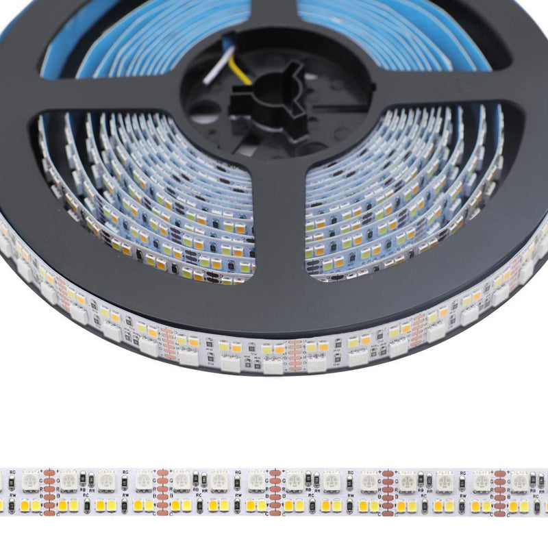 [AUSTRALIA] - DC12V RGB CCT Color Changing LED Strip Light, 5050 RGB 2835 Warm White Daylight White Double Row Super Bright RGBWW Non-Waterproof Flexible LED Tape Light(DC12V 5meter/16.4ft) DC12 V 5 m/16.4 ft 