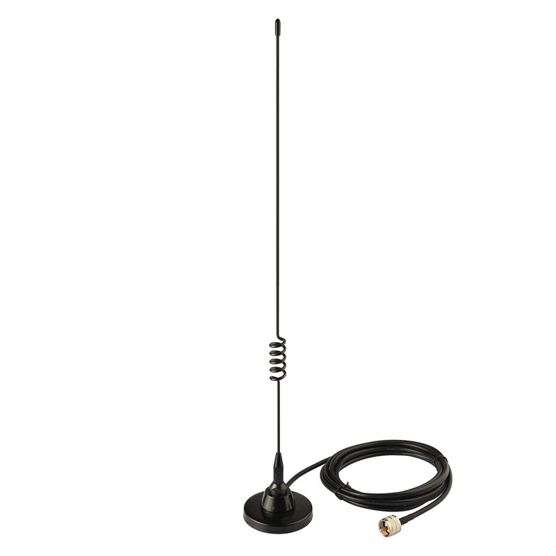 Bingfu Boat Marine VHF Radio Vehicle Ham Mobile Radio Antenna VHF UHF 136-174MHz 400-520MHz Magnetic Base PL259 Male Antenna for Garmin Uniden Cobra ICOM Standard Horizon Eclipse Marine Two Way Radio PL-259 Male Antenna