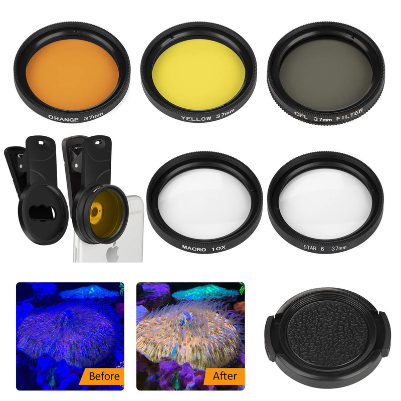 [AUSTRALIA] - Reef Coral Lens Phone Kits 5 Lenses Kit 1 Dust Shield Case 2 Lens Clips 