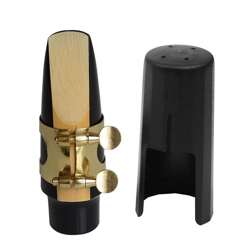 [AUSTRALIA] - Tenor Sax Saxophone Mouthpiece with One Reed Golden Plated Ligature and Plastic Cap Tenor 